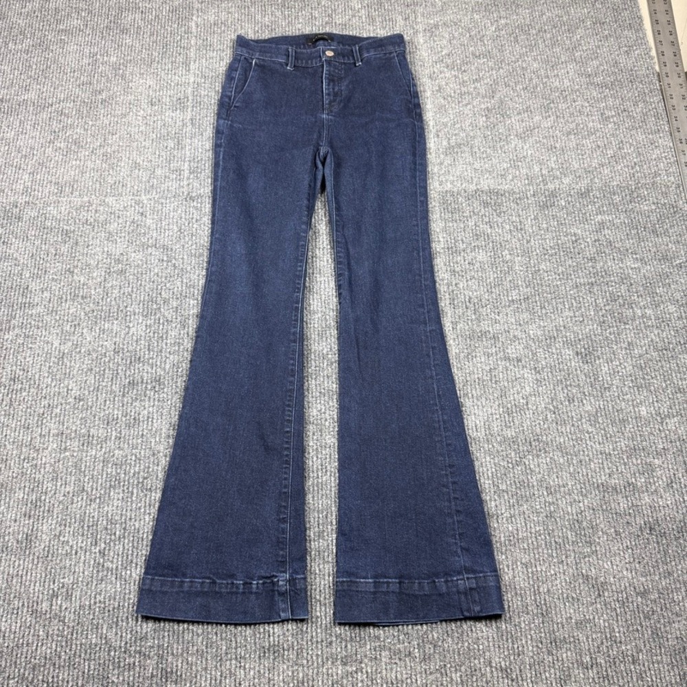 Ann Taylor The Flare Jeans Dark Wash High Rise Stretch Denim 517247 Size 0